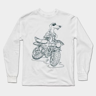 Daxhund and his motorcycle Long Sleeve T-Shirt